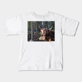 Scottish Highland Cattle Cow 2353 Kids T-Shirt